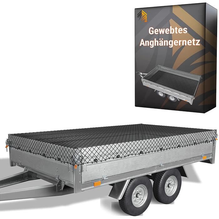 Filet Remorque 2x3m TIMELEOS Vert - Filet Élastique Bagages Universel Robuste Mailles Fines
