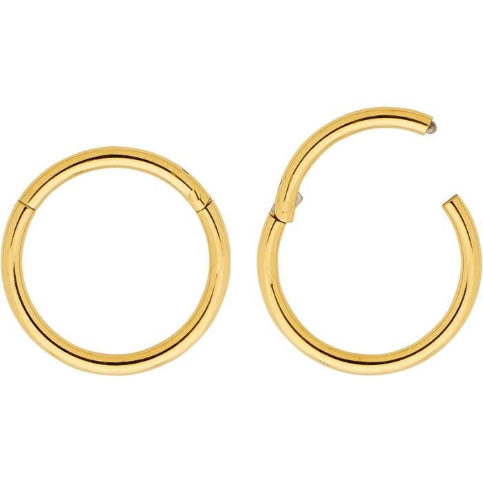 Boucles D'oreilles Métal Argenté Avec Inclusion Noire - Pour Oreilles Percées - Neuf Sans Emballage