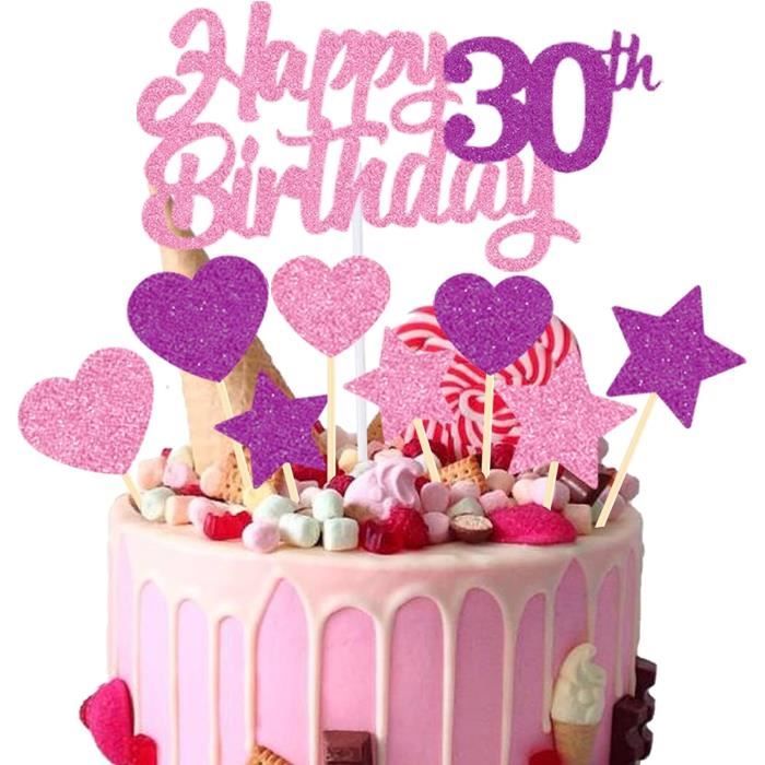 30 ans de fabuleux, 30e anniversaire, 30e anniversaire, 30 gâteaux topper, 30  ans bénis, signe du 30e anniversaire, vive les 30 ans de gâteau topper -   France