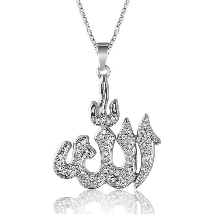 Pendentif Arabe Plaqué Or et Oxydes Zirconium - NEUF - CHAÎNE en OPTION