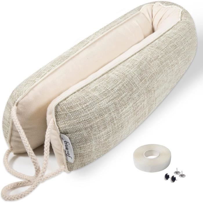 Bas De Porte Double Isolant, Bas De Porte Blindée, Boudin De Porte | Empêche Les Courants D'air Et L'infiltration De Poussière, D'eau, De Lumière, D'insectes Et De Bruits (Noir