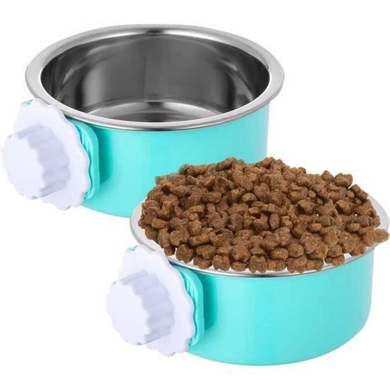 Gamelle pour Animal - Blau - 2 Pièces - Acier Inoxydable - Amovible - Suspendue