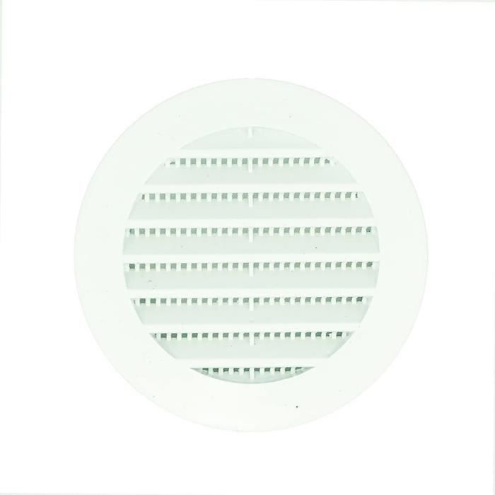 Lot De 20 Grilles D'Aération Rondes 50mm - Ventilation Efficace Blanc