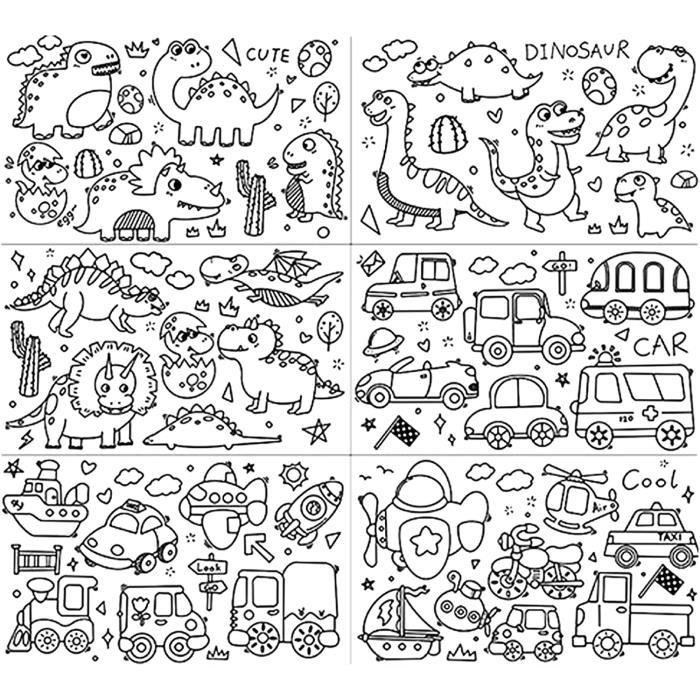 Rouleau De Papier Autocollant De Coloriage Pour Enfants 300 X 30 Cm rouleau-de-papier-autocollant-de-coloriage-pour-enfants-300-x-30-cm