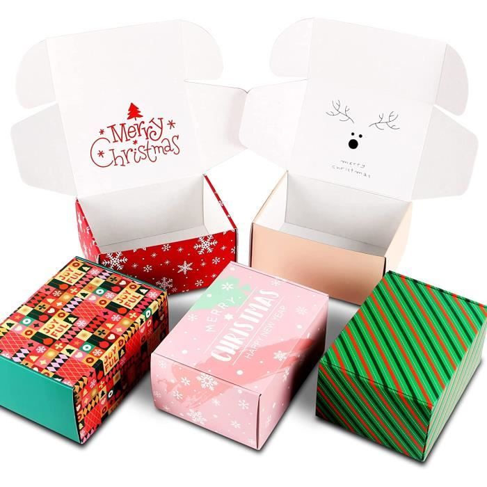 Boîte cadeau pour Noël 25pcs 210 * 155 * 105 MM Boîte carton pliable