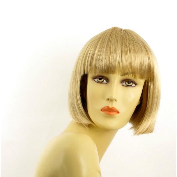 Perruque Courte Blonde Dorée ELISA 24B - Synthétique, Taille Moyenne, Neuve Avec étiquettes