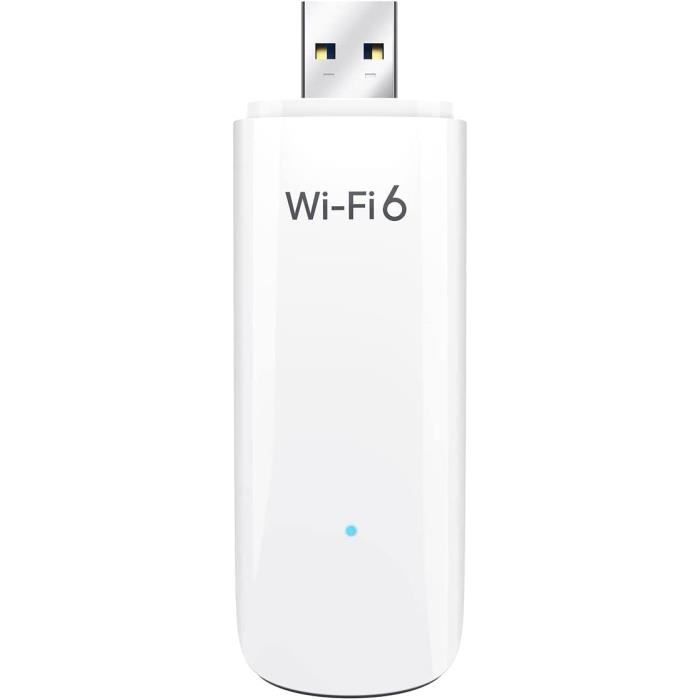 BrosTrend Clé WiFi 6 USB Puissante AX1800 Mbps, Double Bande Adaptateur USB  WiFi, dongle WiFi, 5GHz 1201Mbps + 2.4GHz 574Mbps, - Cdiscount Informatique