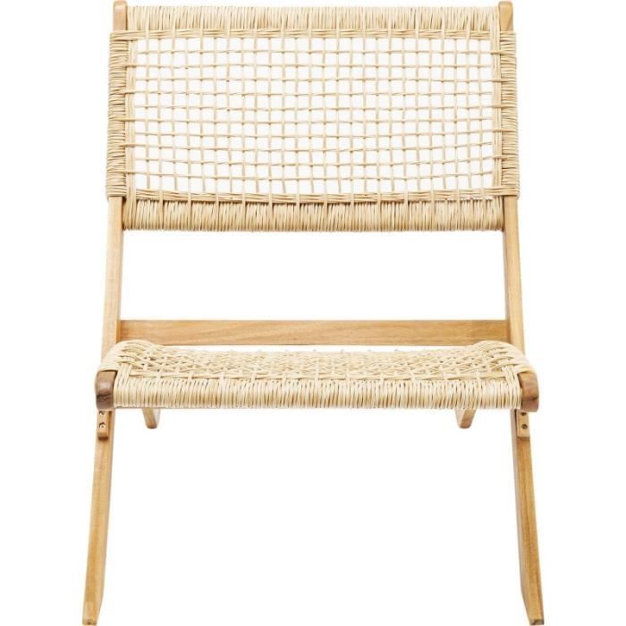 chaise de jardin pliante - kare - copacabana - beige - design - adaptée à l'extérieur