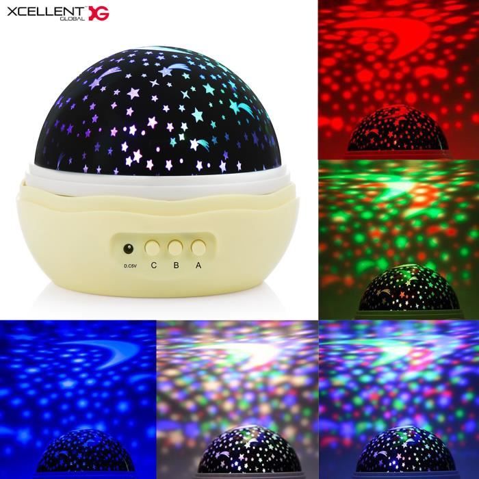Lampe De Nuit Pour Bebe Projecteur De Cosmos Lune Et Etoiles Lampe D Ambiance Rotative A 360 Degres Avec 3 Modes De Lumiere Achat Vente Lampe De Nuit Pour Bebe Cdiscount