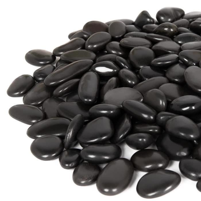 Midwest Hearth Galets décoratifs naturels noirs polis de 2,5 cm à 7,6 cm  (sac de 2,3 kg)