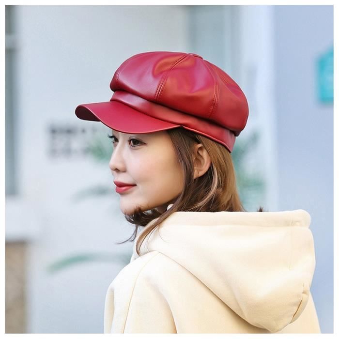 Beret Couleur Unie Vintage Gavroche Chapeau Octogonal Cap Mode Nouveau Simple Adulte Casquette Hommes Chapeaux Béret