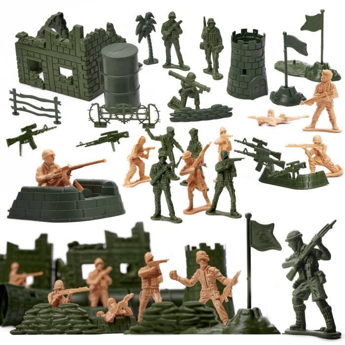 URFEDA Soldat Militaire Jouet, 113 Pcs Militaire Figurines Set Figu