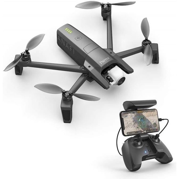 Drone Quadricoptère Pliable Caméra 4k Hdr - Parrot - Anafi - Noir - Extérieur - 25 min d'autonomie