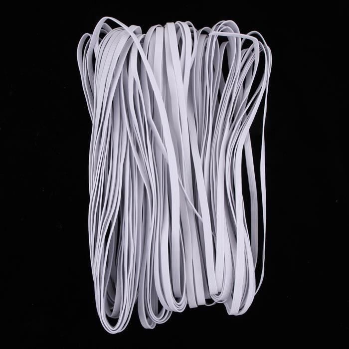 Cordon élastique Antichoc 1/8 Pouce (3mm) X 17 Pieds - Noir, Pour Artisanat, Bricolage, Camping