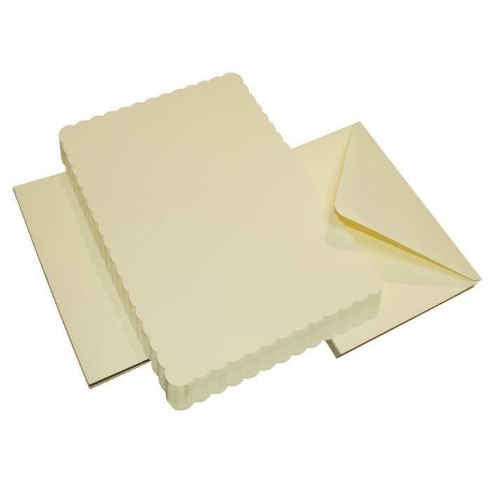 Craft UK 2350 Lot de 50 cartes et enveloppes Couleurs pastel 12,7 x 12,7 cm