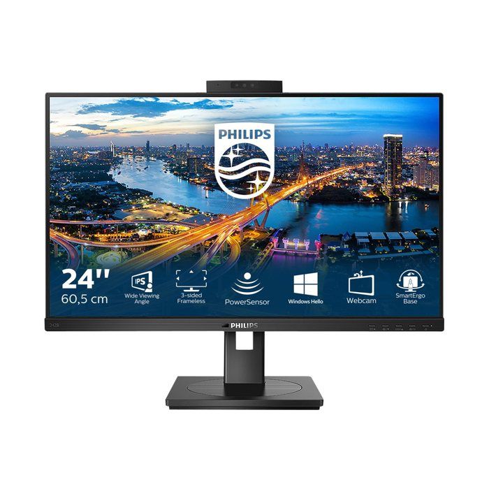 Écran Philips 242B1H – 238 pouces – 1920×1080 – 75 Hz – FreeSync – Webcam intégrée