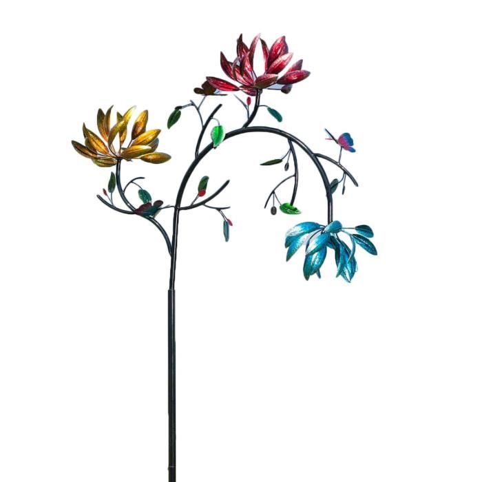 Moulin À Vent En Métal De 2 Pièces Décor En Métal Carillons Éoliens En