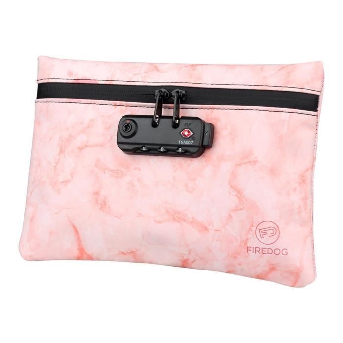 Pochette Anti Odeur Sac Anti-odeurs Avec Serrure à Combinaison - Nylon 1680D, 10x20x7.2cm - Pour Herbes, Café, Huiles Essentielles Sac étanche Voyage