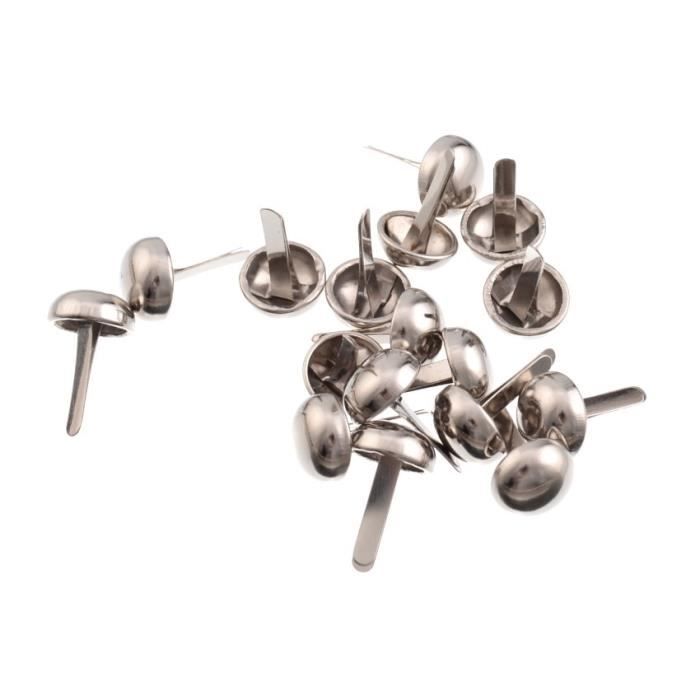 Rivets,200 pièces, Rivets, pointes et goujons, cônes de couleur argent ...