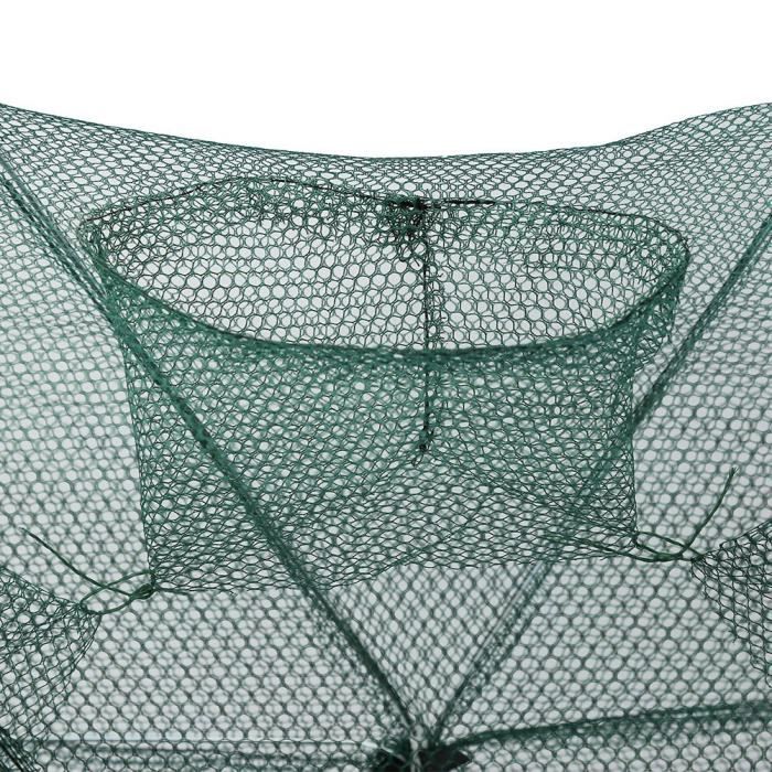 Filet de pêche automatique à 6 trous Cage de crevettes en nylon pliable en nylon