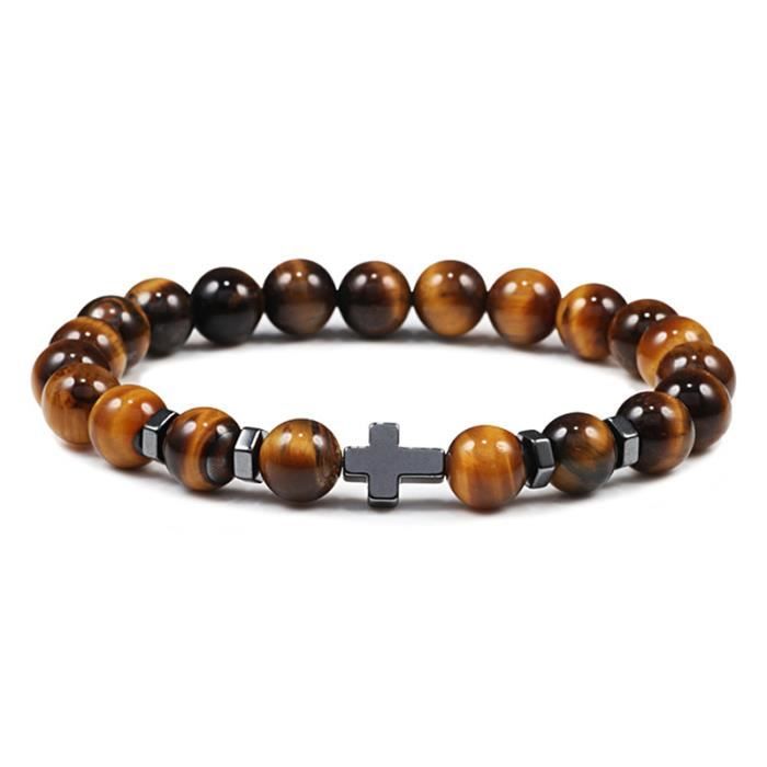 Bracelet de perles de prière pour hommes et femmes 6mm 8mm en hématite ...