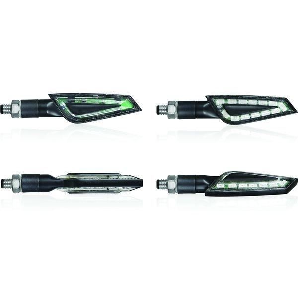 Clignotants LED moto homologués Chaft SHELTER - noir fumé - 12V x 1,8W