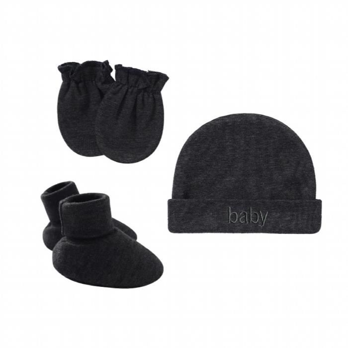 Ensemble 3 pièces : body ML,bonnet et chaussettes Blanc et rose main image 1