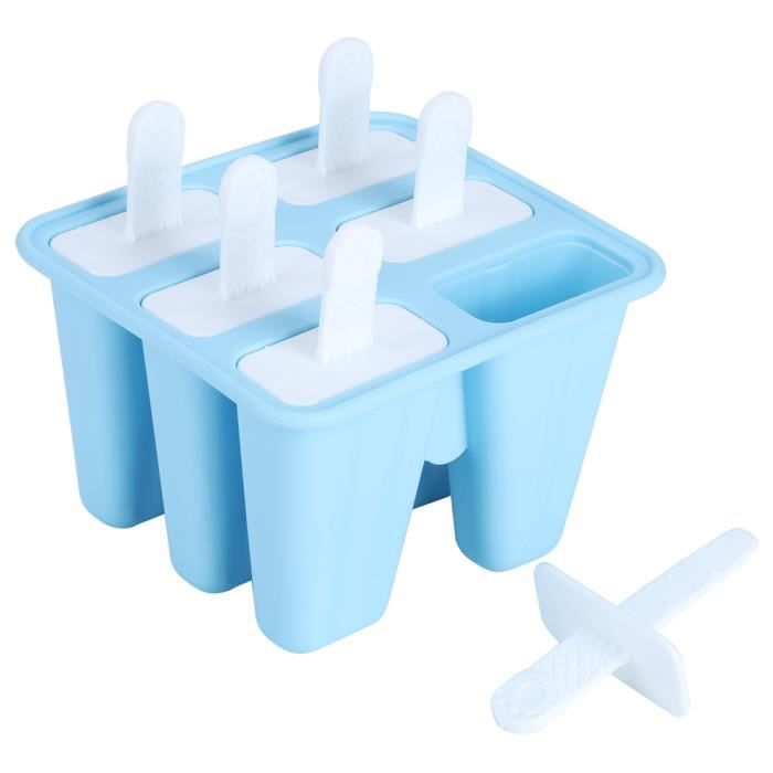 2 Pcs Moule à Crème Glacée Sans BPA, 8 Cavités Popsicle Moule Silicone