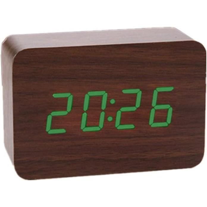 Luocute Horloge Numérique Rabattable Vintage, Horloge De Bureau Mécanique à Rabat En Acier Inoxydable Avec Mécanisme De Rotation Automatique Des Pages, Horloge D'étagère De Bureau De