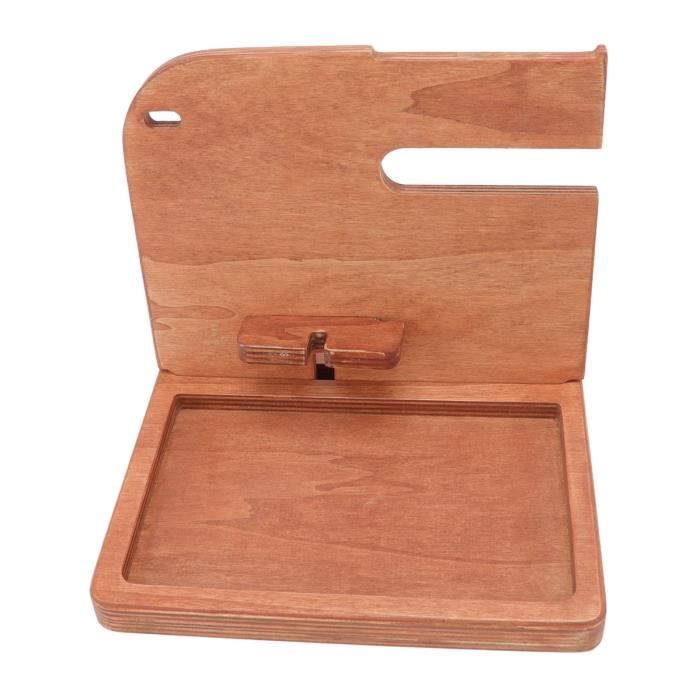 Organisateur De Table De Nuit En Bois - Avec Tiroir, Rangement Téléphone, Idéal Cadeau Père Ou Mari