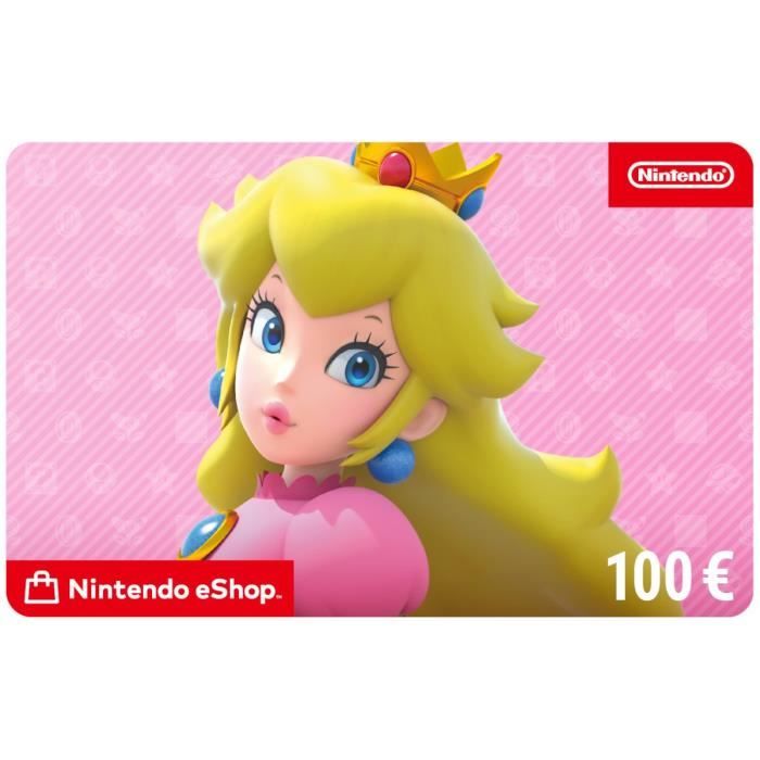Carte cadeau numérique de 100€ à utiliser sur le Nintendo eShop