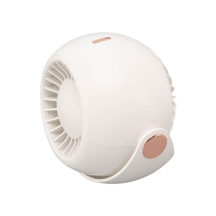 Petit ventilateur de bureau USB RVB avec 8 modes d'éclairage, ventilateur de table avec 3 vitesses, rotation à 360°, fonctionnement silencieux