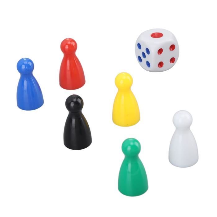 Fydun Pièces de jeu de société multicolores 30 pièces 6 pièces d