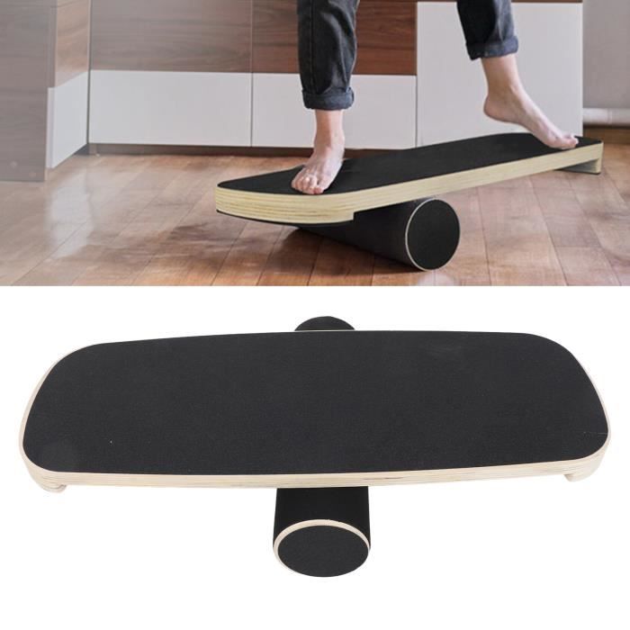 FANTASK Planche d'équilibre avec rouleau en liège de 10 mm, planche d' équilibre en bois de bouleau, certifiée FSC, charge maximale 100 kg, pour enfants et adultes