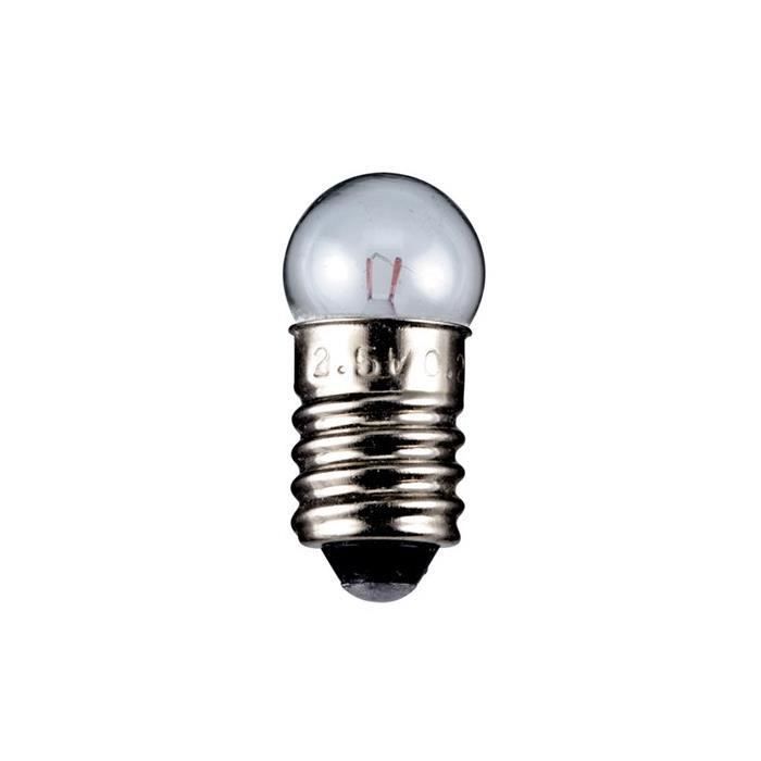Gutreise DC 50 pcs E10 12V 0,3 A Blanc chaud ampoule ampoules miniature Culot /à vis