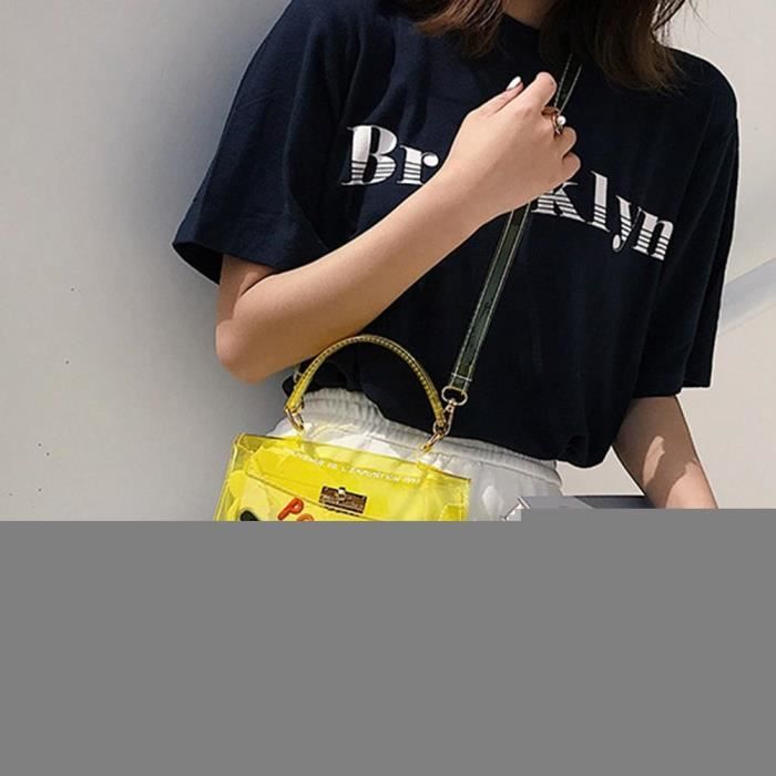sac transparent jaune