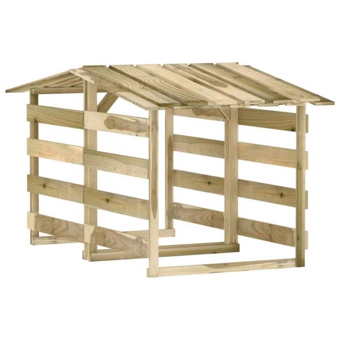 Pergolas avec toits en bois de pin imprégné - KEENSO - 100x90x100 cm - Résistantes à la corrosion