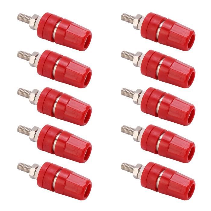 Connecteur HP Double Dynavox Noir - Borne De Raccordement Haut-Parleur, ABS, Plaqué Or