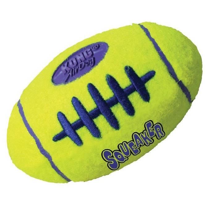 KONG Ballon de football américain à lancer Air Squeaker Football M - Pour chien