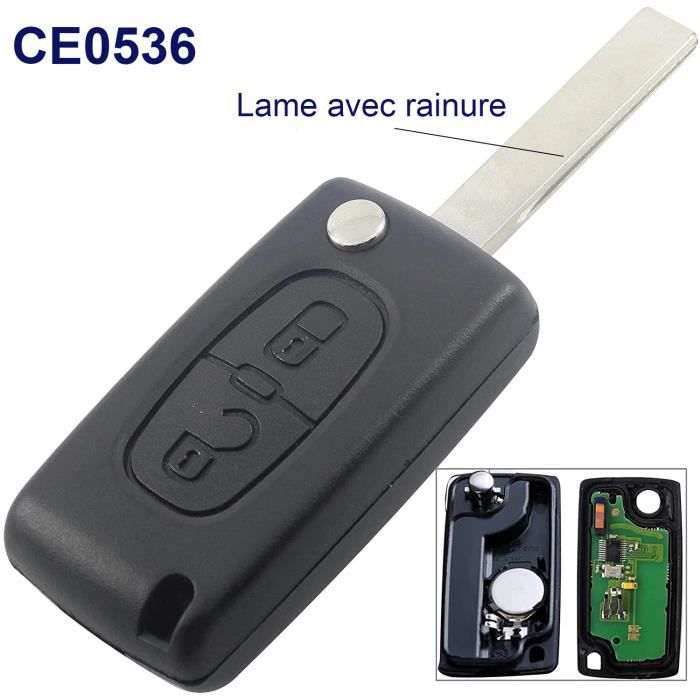 Clé électronique vierge à Programmer Pour Citroen C1 C2 C3 C4 C5 C6 Berlingo Xsara Saxo Picasso Peugeot 207 208 307 407 308 3008 807