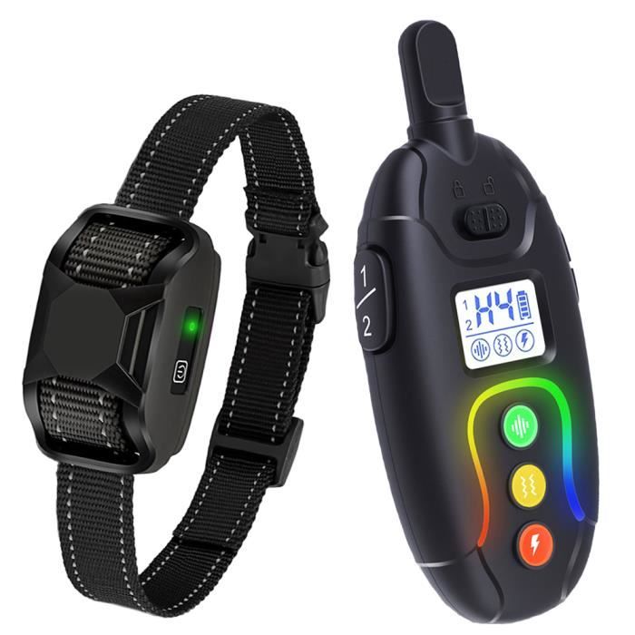 Comparer les prix de Lecheo Collier de Dressage pour Chien, Rechargeable Électrique Étanche, Portée de 750 m avec Mode Vibration, Bip, Choc et Lumière