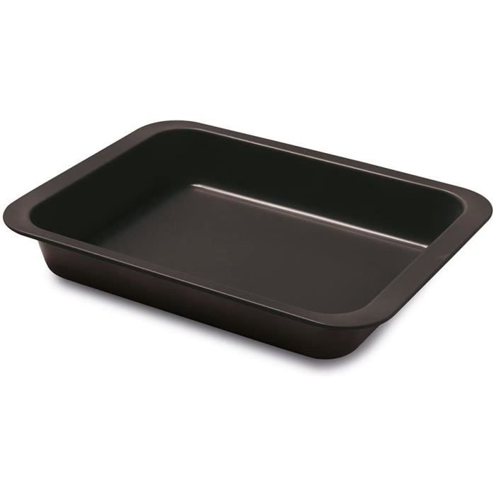 Plat à Four Rectangulaire Steel Pan 30x22 Cm - Inox 18/10 Antiadhésif Naturel - Fabriqué En Italie