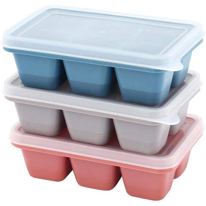 Lot De 2 Bacs à Glaçons En Silicone Avec Couvercle - 30