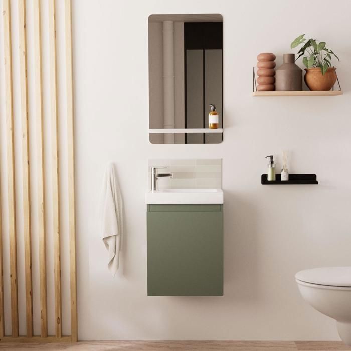 Ensemble lave-mains vert + miroir LISA