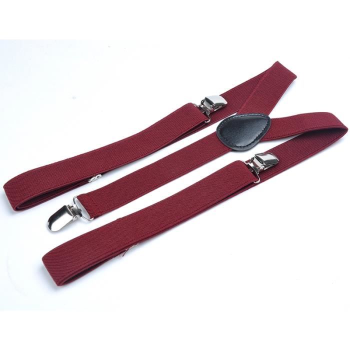 Bretelles De Pantalon De Noël Rouges Réglables – Accessoire Déguisement Père Noël, Fête De Noël