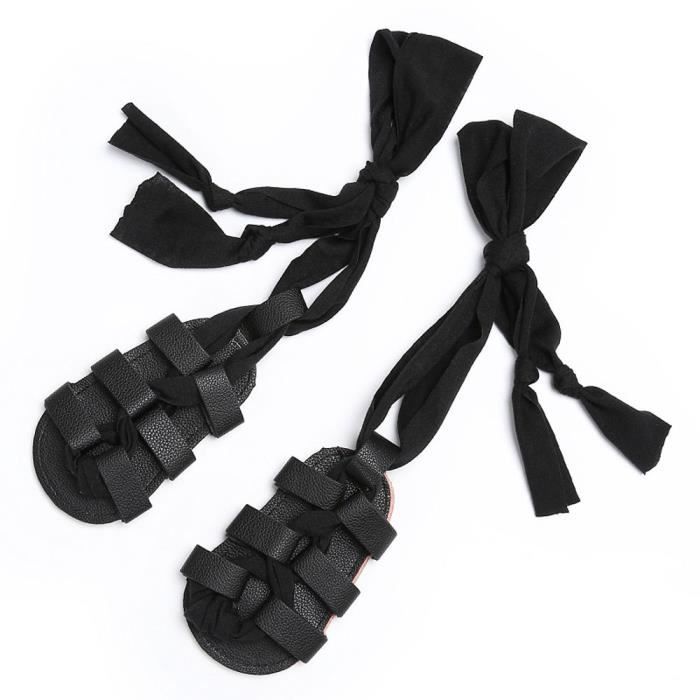 Botte Bebe Nouveau Ne Bandage Cross Tied Sole Chaussures Fille Toddler Prewalker Noirhm Noir Noir Cdiscount