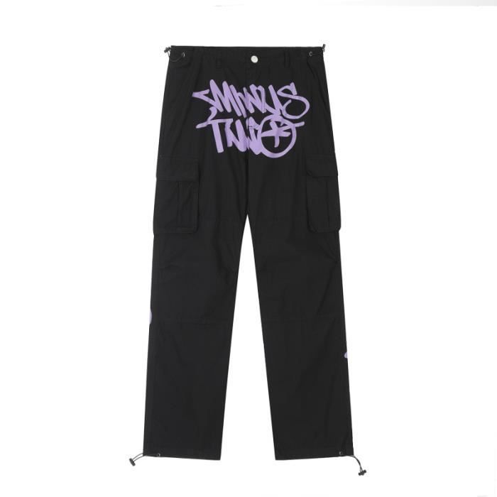 Pantalon Cargo Baggy Fille Y2K Hip Hop - Taille Élastique Jambe Large - 100% Coton - SEAUR