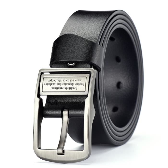 damily® ceinture homme luxe décontractée large-noir-120 * 3.8cm
