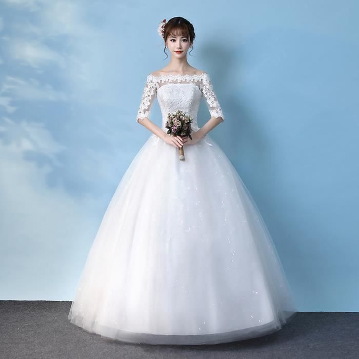 Mori system a shoulder light wedding dresses flush princess thin 2021 ...