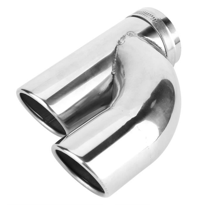 Embout D'Échappement Voiture 82mm Chrome Acier Inoxydable Universel - Look Sportif Et Solide